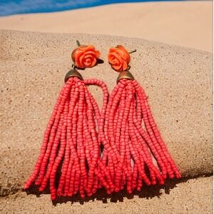 Coral beaded Earrings